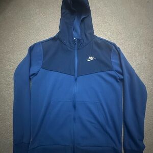 Nike Men's Hoodie Jacket - Full Zip Hoodie - Blue - Size XL